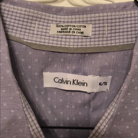 {Calvin Klein} XL purple long button down shirt - Picture 10 of 13